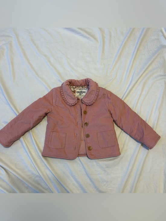 OshKosh B'gosh Other - OshKosh B'gosh Girls Pink Corduroy Coat 3T Lined Button Collared Pockets